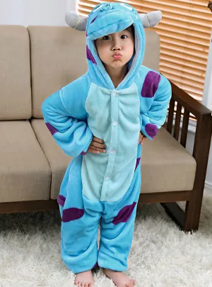 Children's Onesie Cosplay Blue Cow Animal