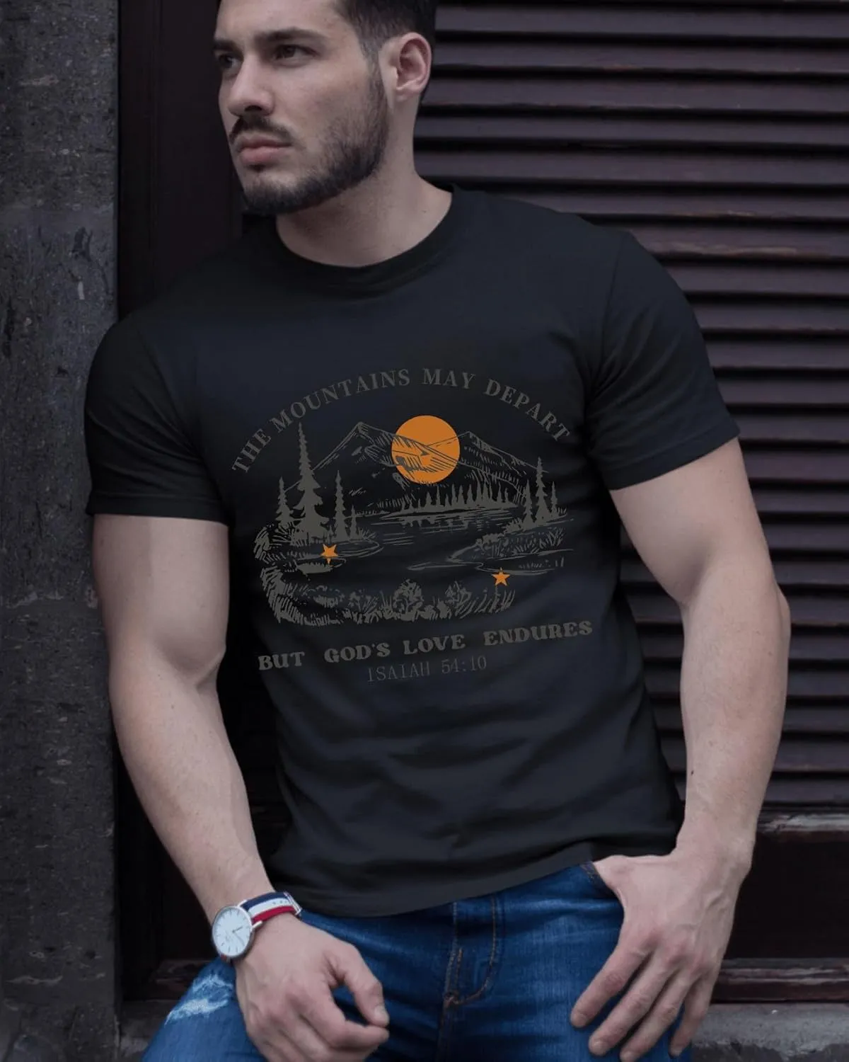 Christian Jesus Graphic Tees T Shirts for Men