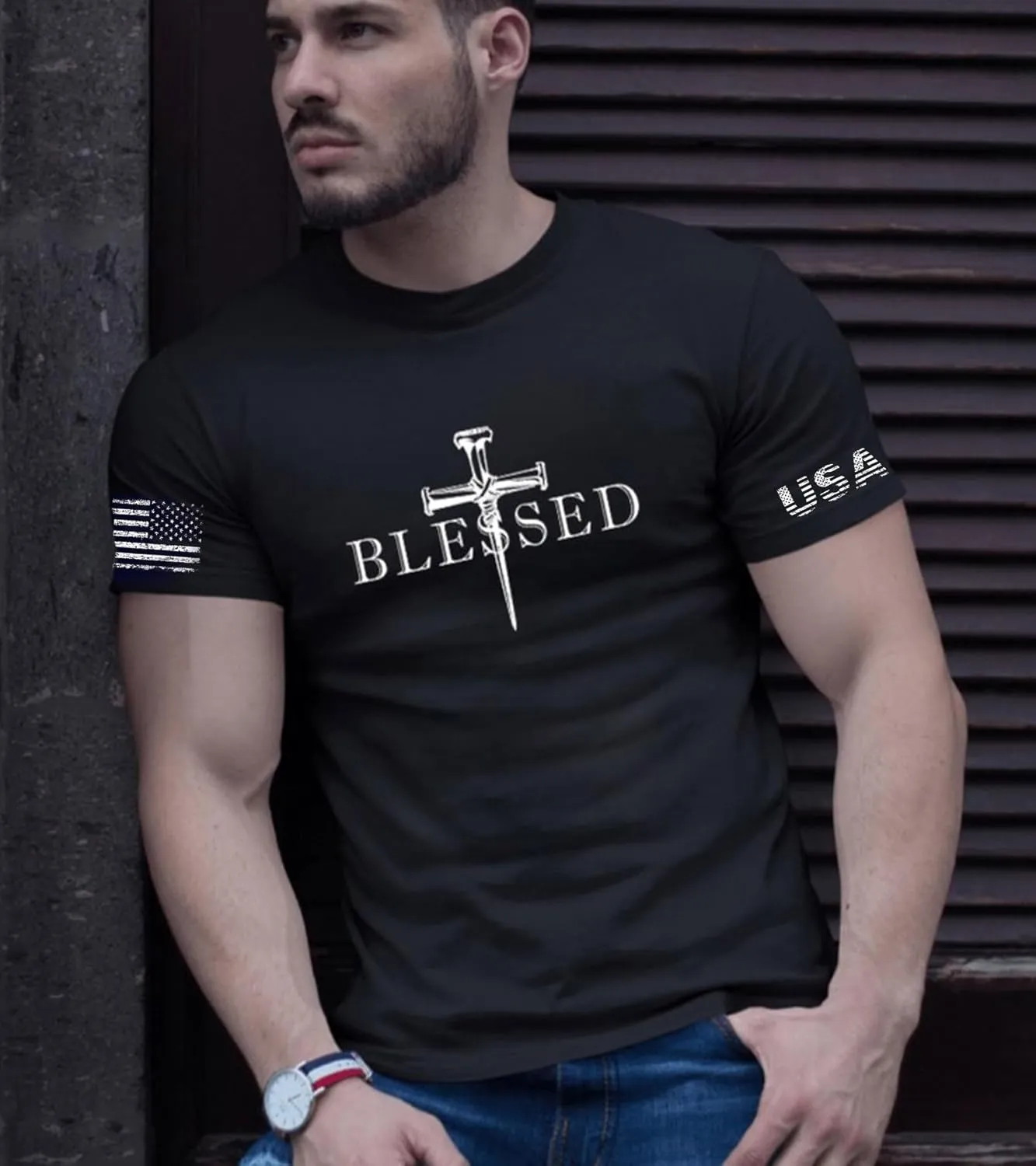 Christian Jesus Graphic Tees T Shirts for Men