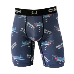 Cinch® Men's 9" Bombs Away Blue Boxer Briefs MXY6001023