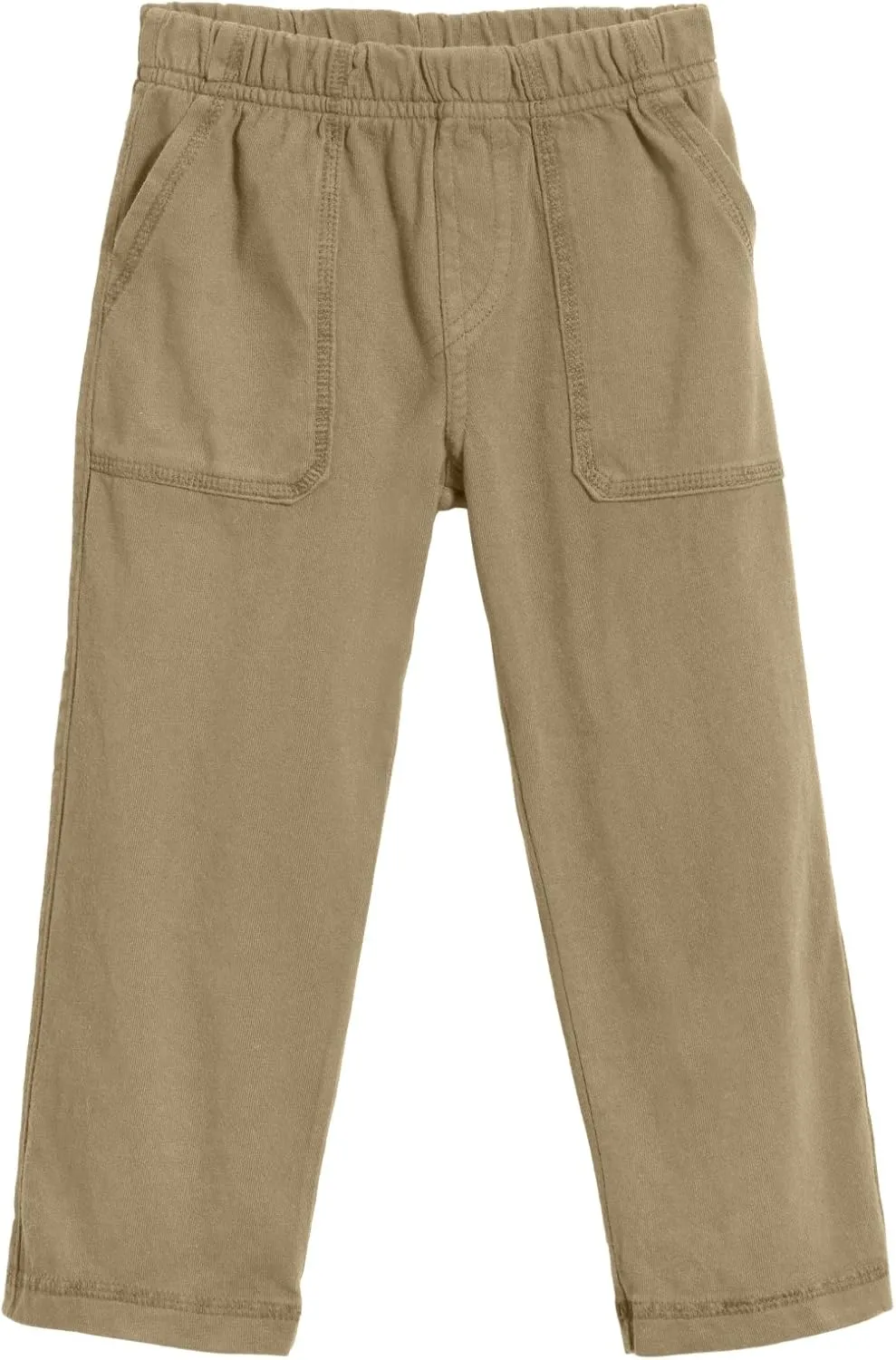City Threads Big Boys' and Girls' Soft Jersey Tonal Stitch Pant Perfect for Sensitive Skin SPD Sensory Friendly Clothing - Dark Khaki, 10