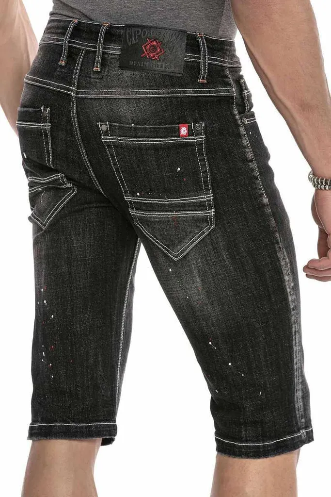CK240 Men's Zippered Basic Men's Denim Shorts