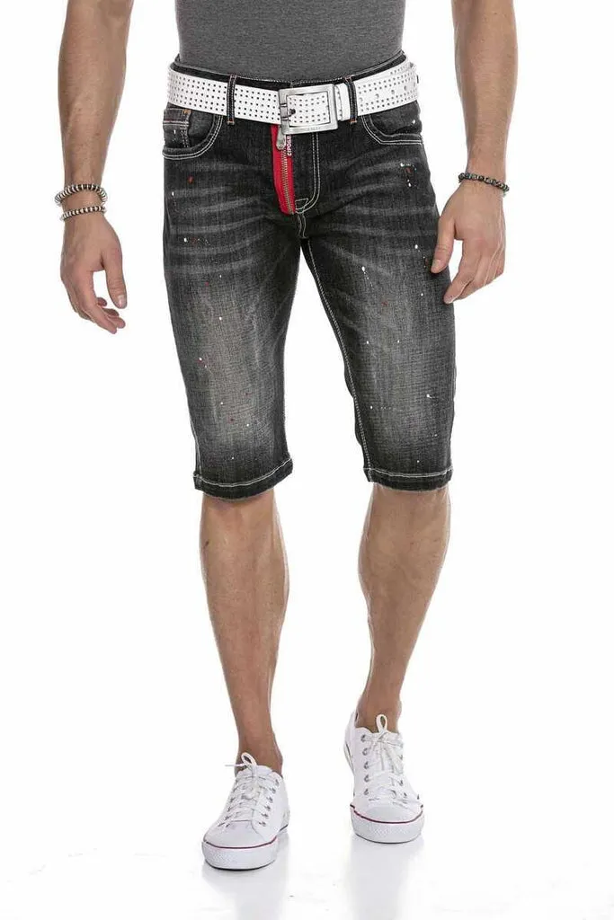 CK240 Men's Zippered Basic Men's Denim Shorts