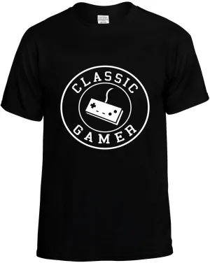 Classic Gamer Circle With Remote Unisex T-Shirt Novelty Graphic Tee Shirt