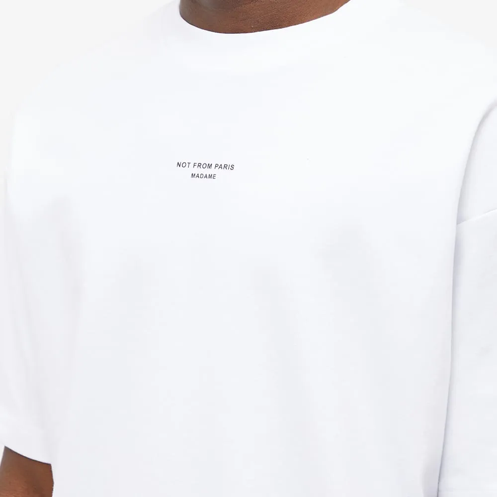 Classic T-shirt Drole de Monsieur Not From Paris Madame, white
