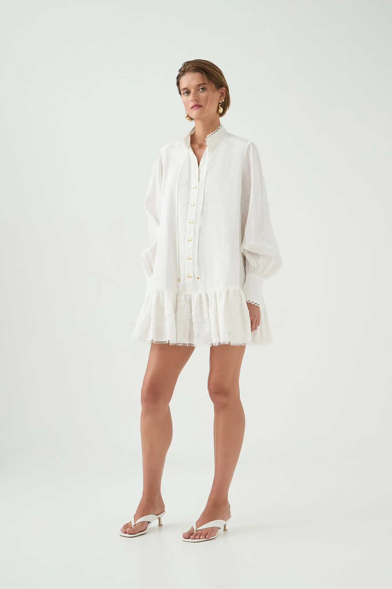 Cloud Embroidered Dress