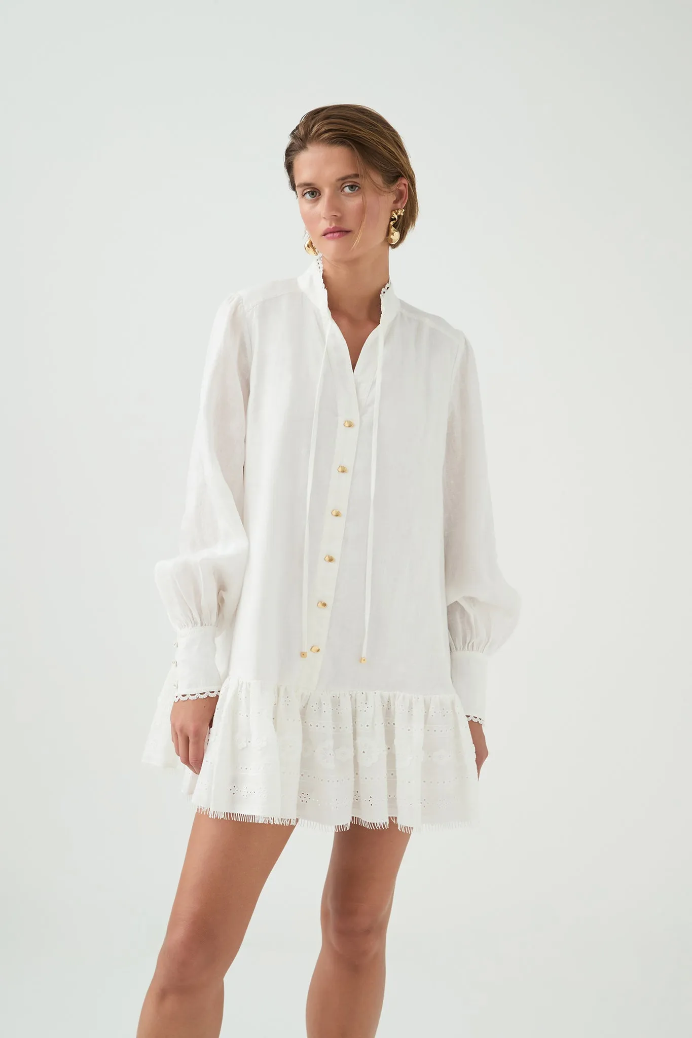 Cloud Embroidered Dress