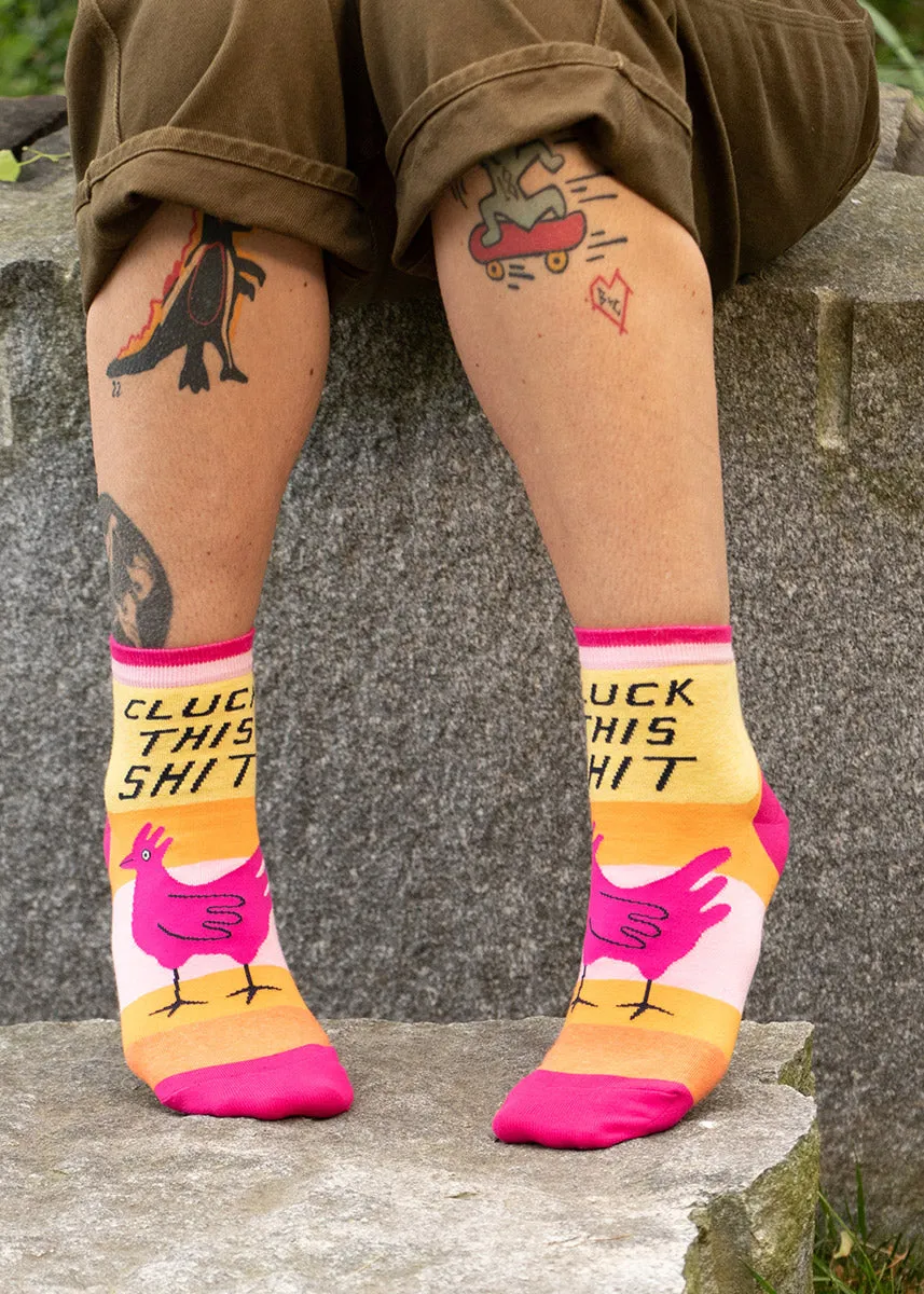 Cluck This Shit Chicken Ankle Socks