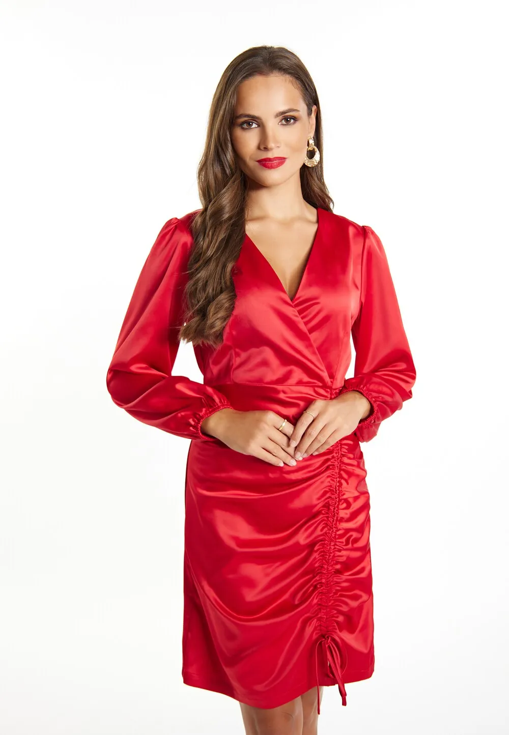 Cocktail dress faina, red