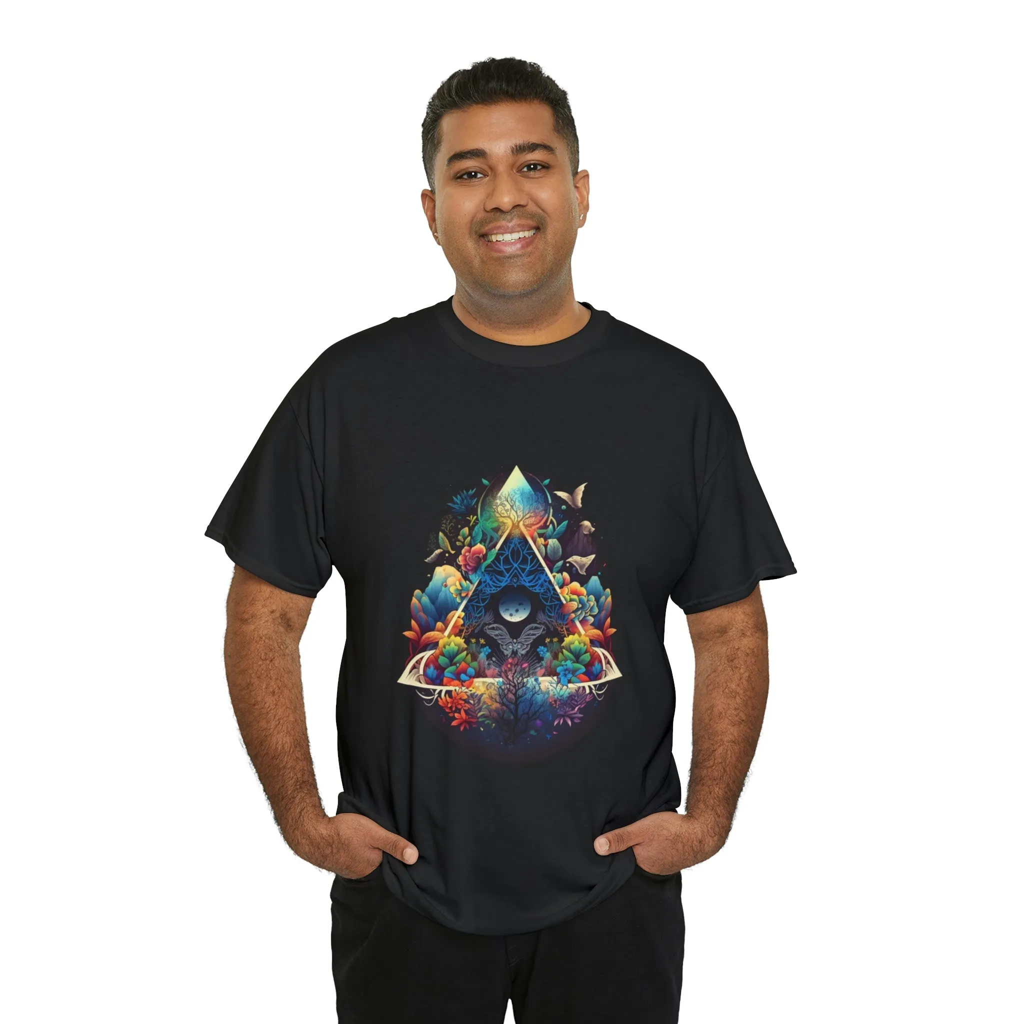 Colorful Geometric Shirt, Botanical Shirt, Rainbow Clothing Butterfly Shirt, Summer Good Vibes Shirt, Nature Shirt, Flower Shirt
