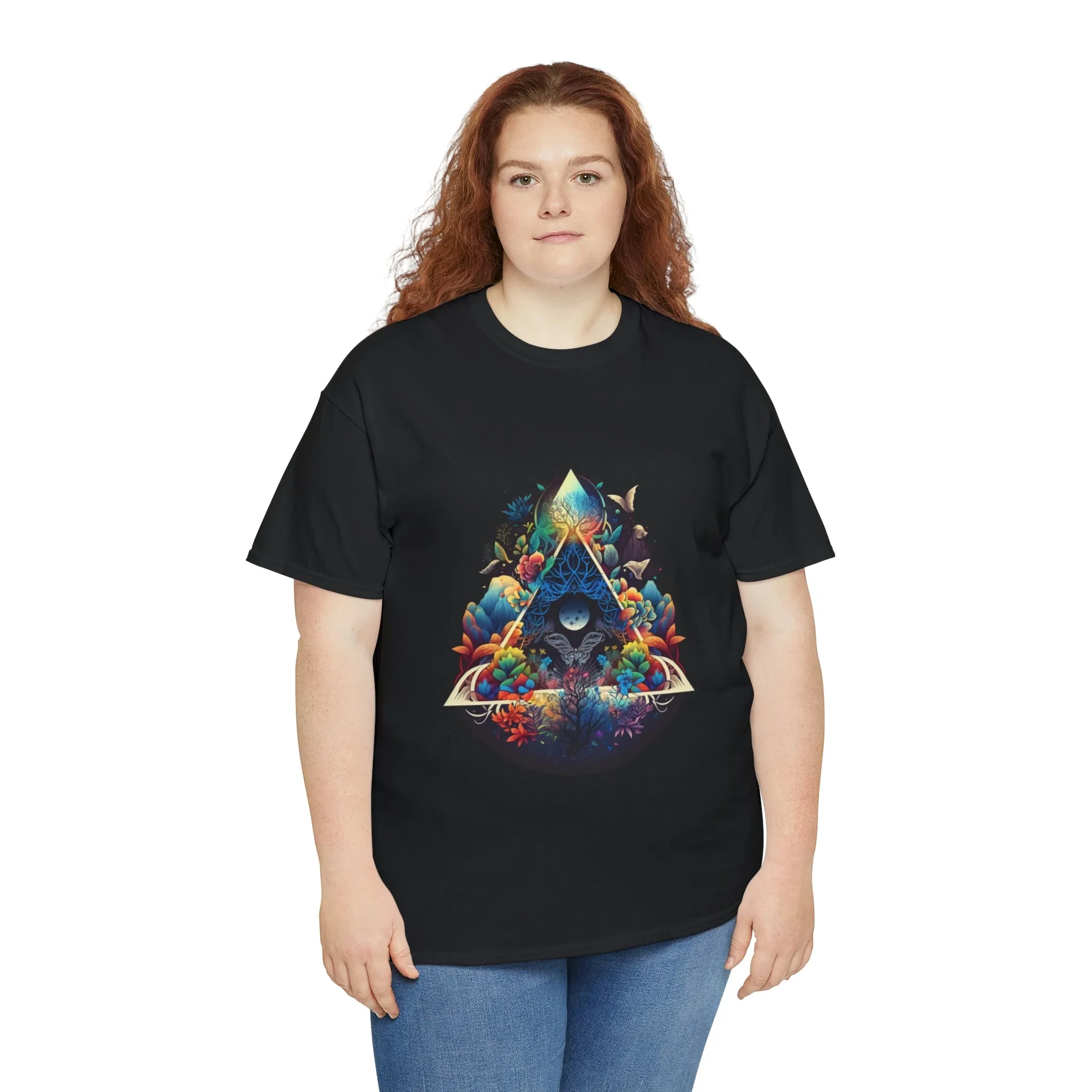 Colorful Geometric Shirt, Botanical Shirt, Rainbow Clothing Butterfly Shirt, Summer Good Vibes Shirt, Nature Shirt, Flower Shirt