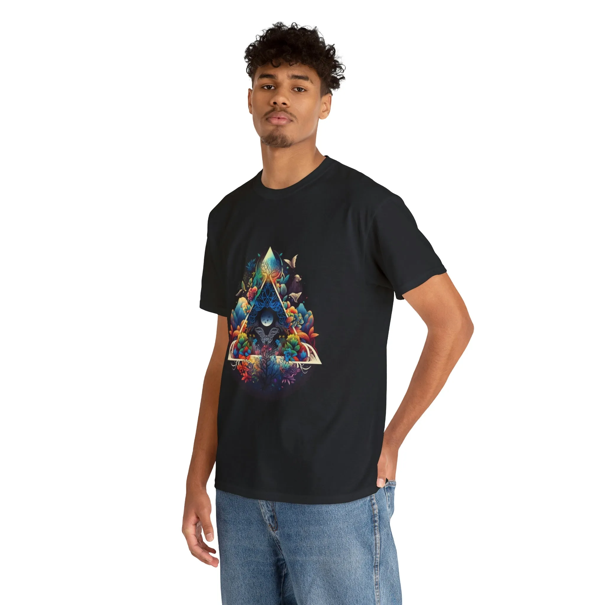 Colorful Geometric Shirt, Botanical Shirt, Rainbow Clothing Butterfly Shirt, Summer Good Vibes Shirt, Nature Shirt, Flower Shirt