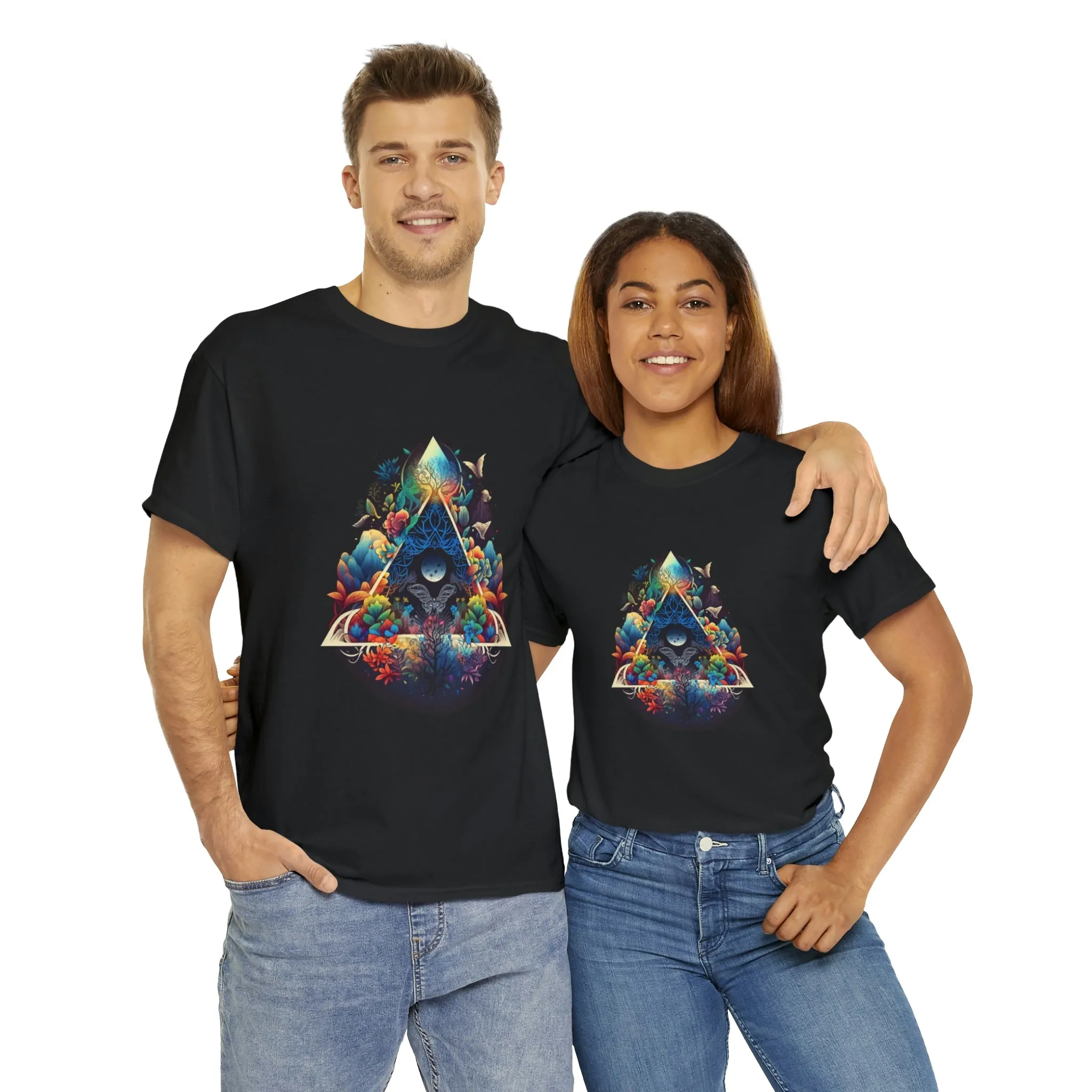 Colorful Geometric Shirt, Botanical Shirt, Rainbow Clothing Butterfly Shirt, Summer Good Vibes Shirt, Nature Shirt, Flower Shirt