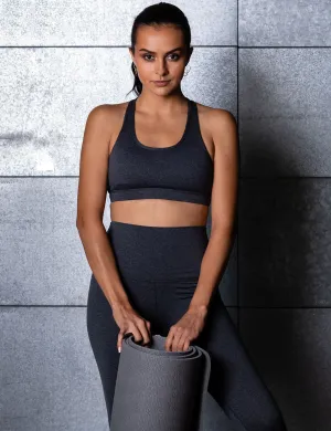 Compression Racerback Sports Bras heathercharcoal ins_yoga