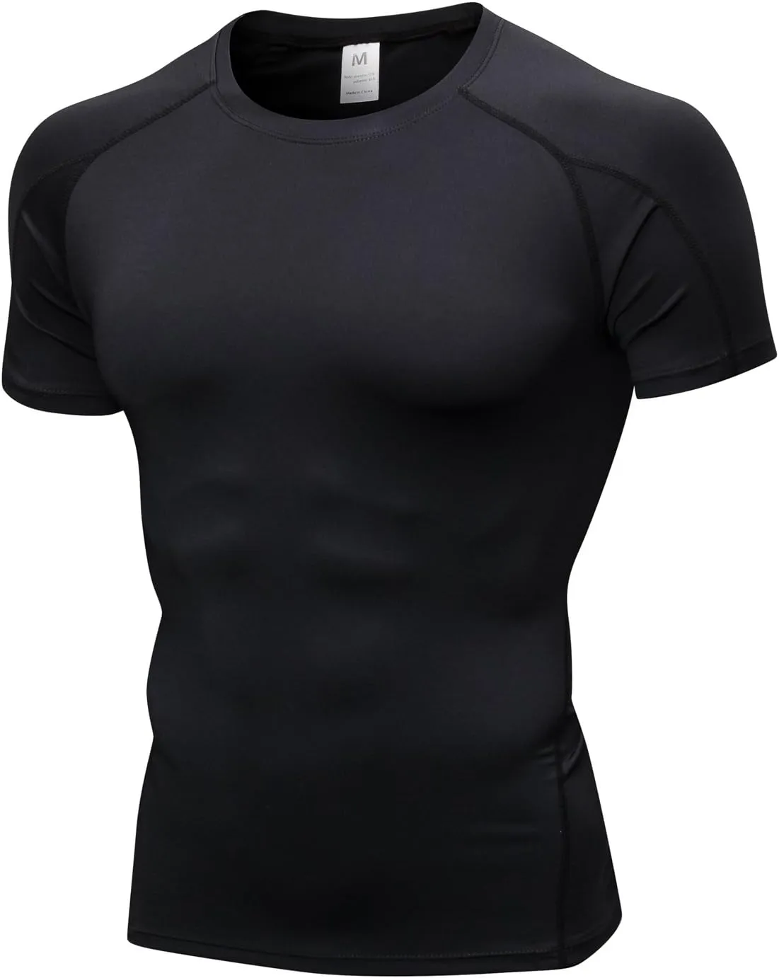 Compression Shirt Men 3 Pack Quick-Dry Athletic Baselayer 4-Way Stretch Moisture-Wicking Short Sleeve Workout Shirts