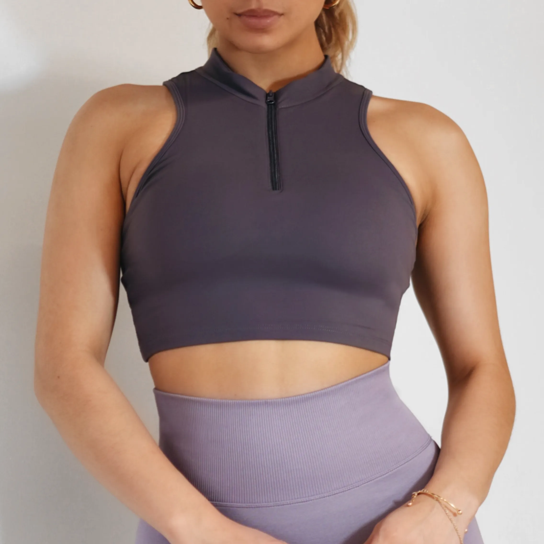 Compression Sports Top (Mauve Taupe)