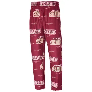Concept Sports Men's Florida State Seminoles Spear Design Jersey Pant - Garnet