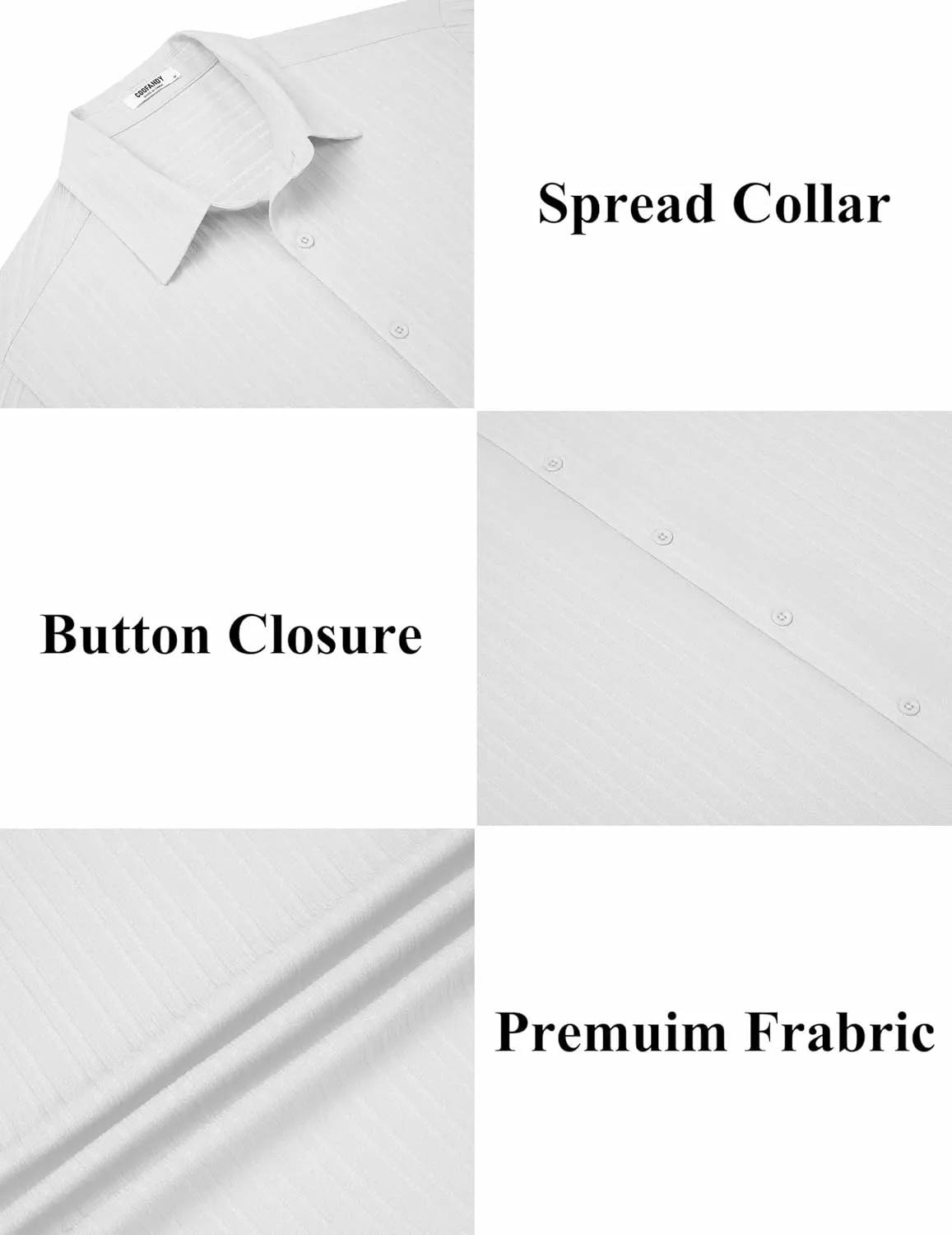 COOFANDY Men's Casual Button Down Shirts Short Sleeve Textured Summer Beach Shirts