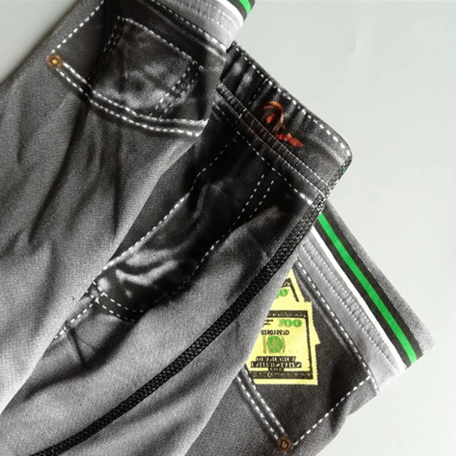 Cotton Boxer Briefs for Men Sexy Mid Waisted Sports Breathable Printed Underwear Pouch Stretch Trunks with Elastic Waistband