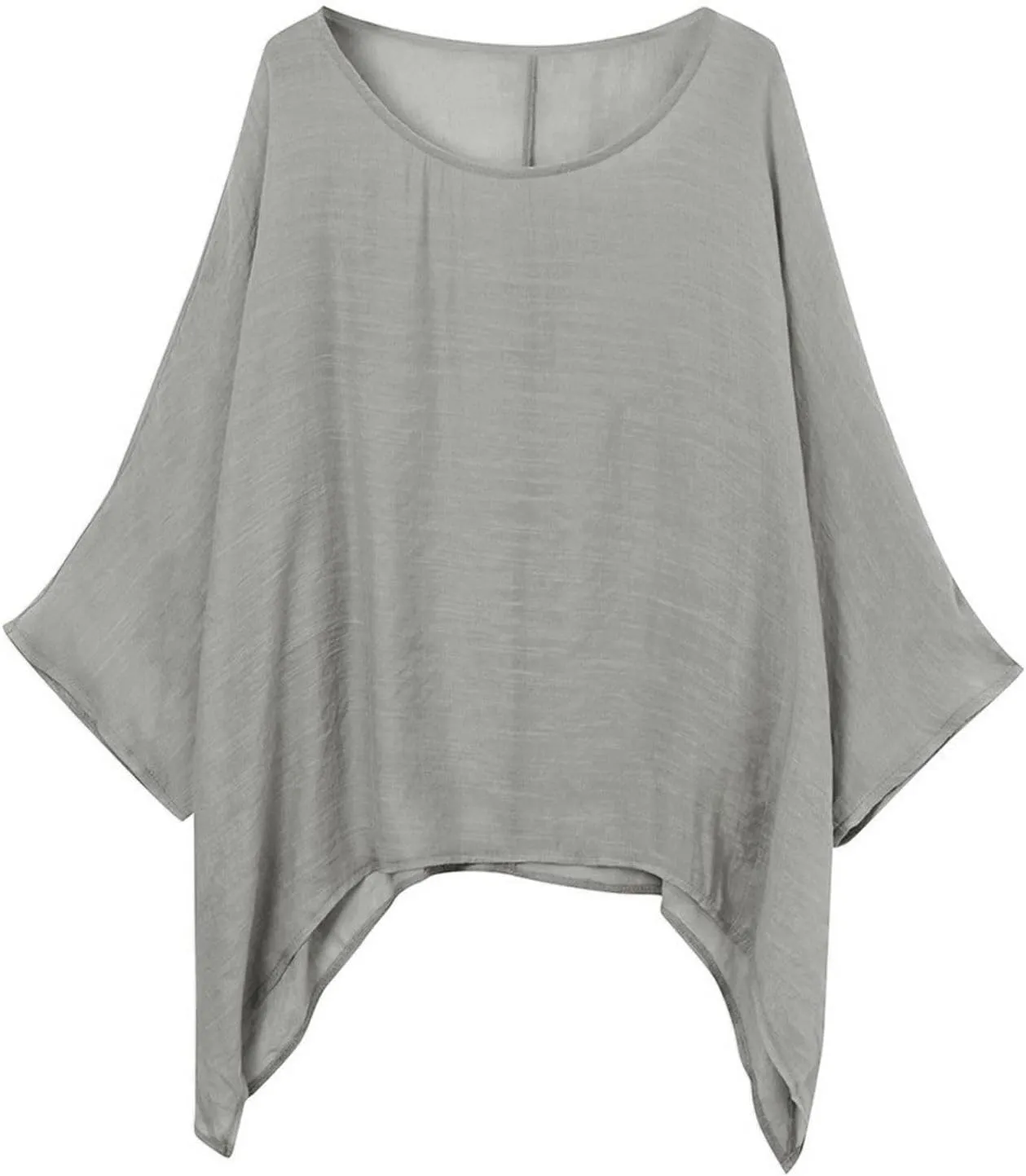 Cotton Linen Shirt for Women Plus Size Long Sleeve Crewneck Casual Tops Basic Loose Fit Lightweight Comfy Tees Summer Clothes