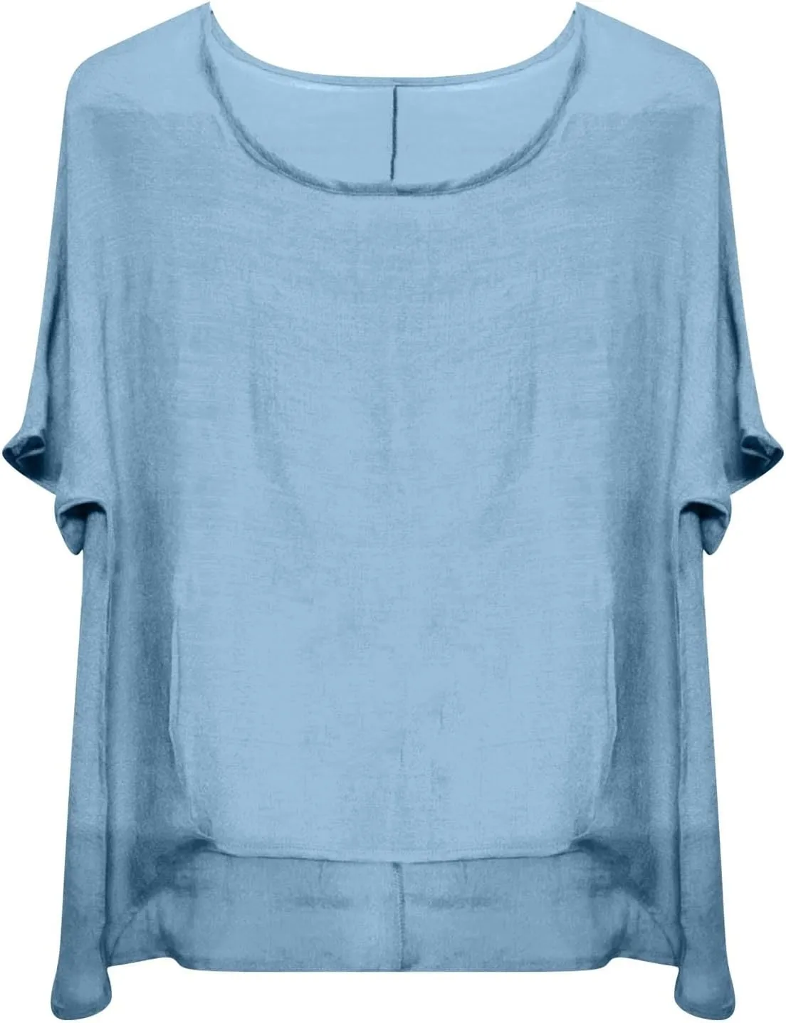 Cotton Linen T Shirts Women Summer Trendy Short Sleeve Round Neck Boxy Tops Comfy Casual Gauze Tops Vacation Blouses
