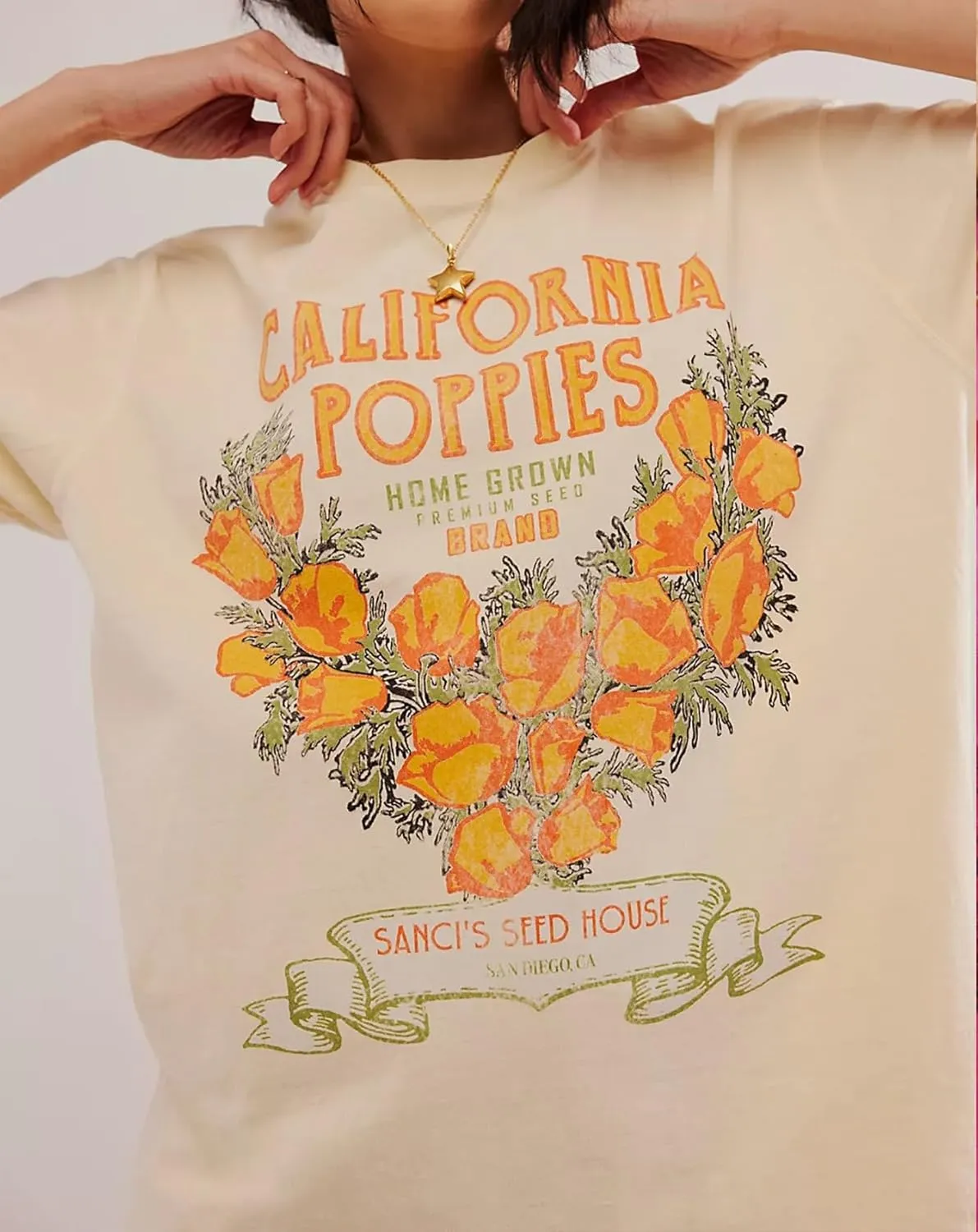 Cotton Oversized Hibiscus Tee Shirt for Women Floral Graphic Hawaiian T Shirts Casual Summer Vacation Loose Tops