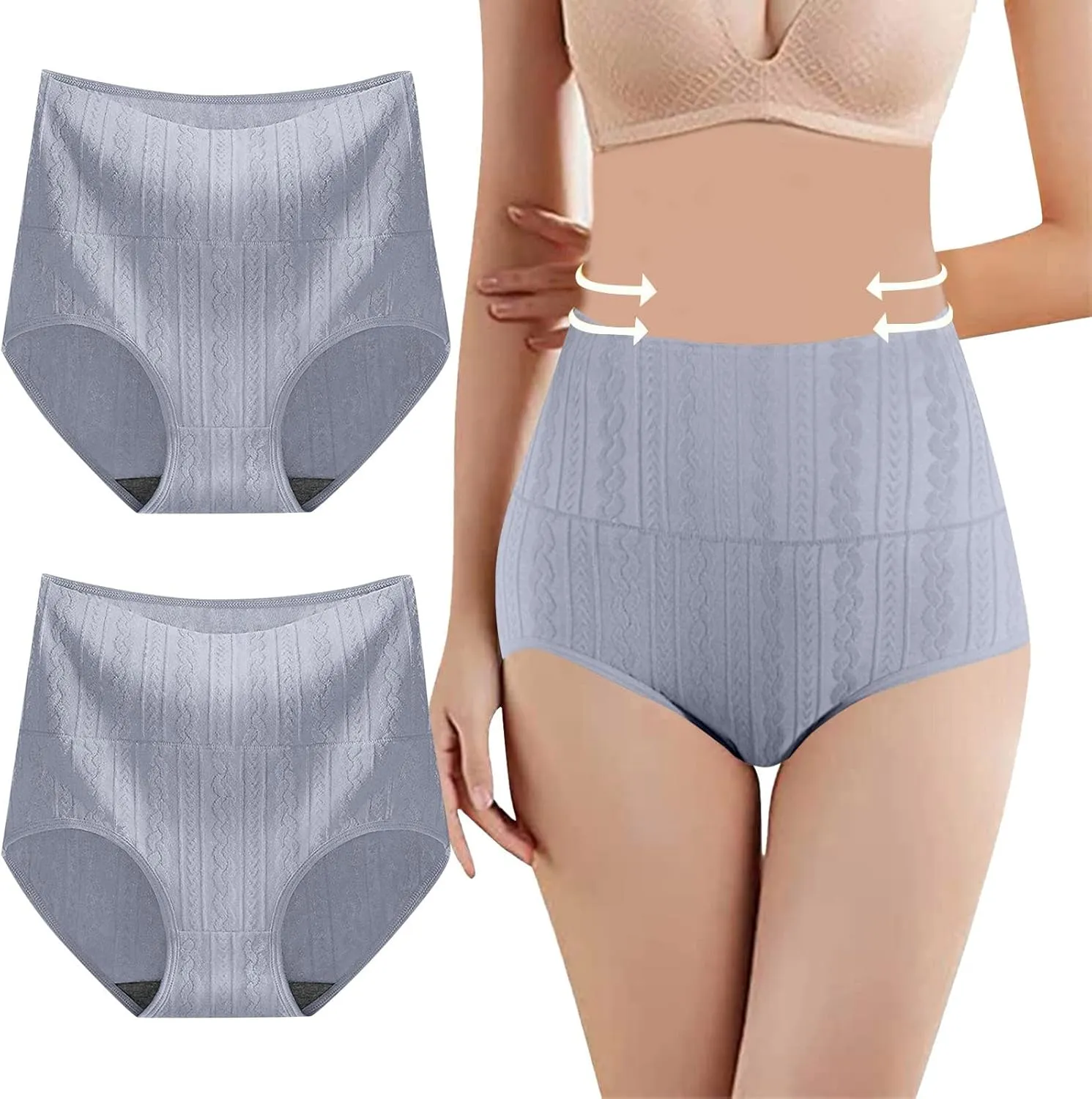 Cotton Panties For Women High Waisted Seamless Classic Briefs Sexy Comfortable Stretch Soft Underwear