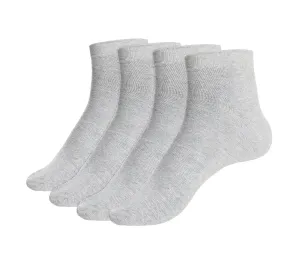 COTTON RICH STRETCH ANKLE ATHLETIC SOCKS - 8 PK GREY