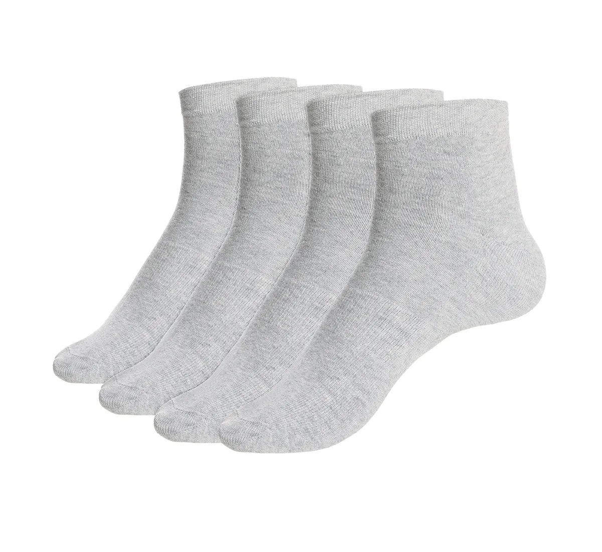 COTTON RICH STRETCH ANKLE ATHLETIC SOCKS - 8 PK GREY