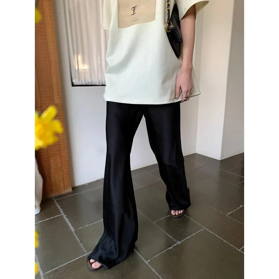 Cotton Wide Leg Pants Long Floor Casual Pants Women's Summer M S1110987