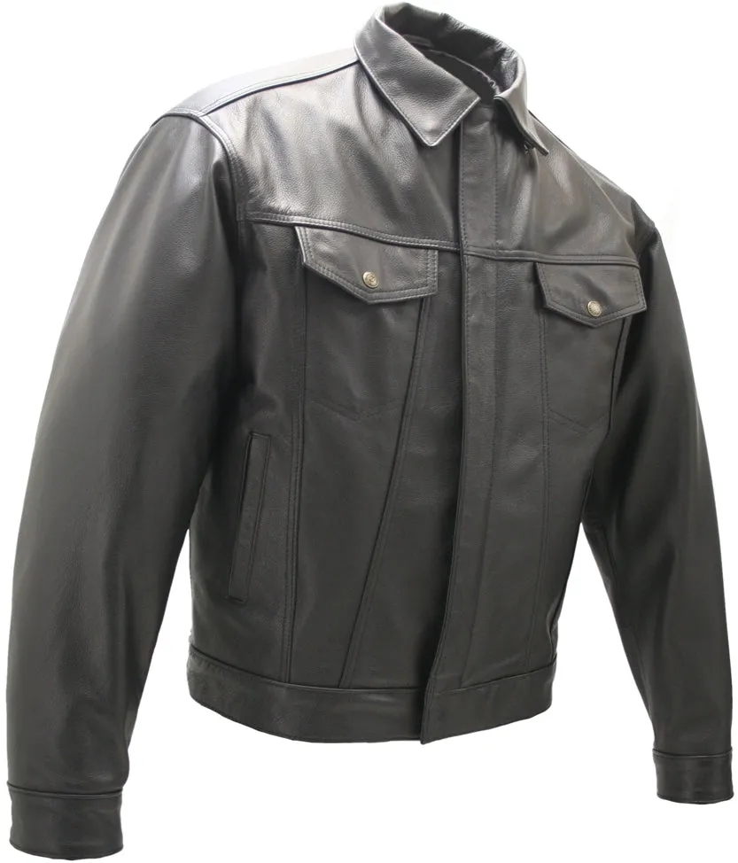 Cowhide Leather Trucker Jacket