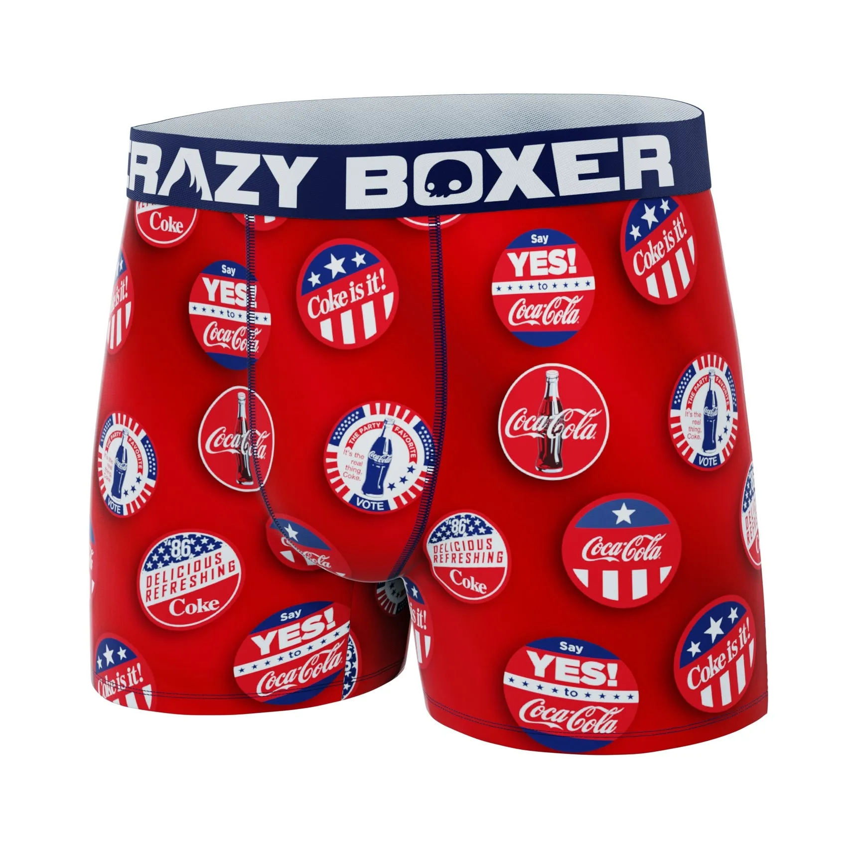 CRAZYBOXER Coca Cola Badges Men's Boxer Briefs (Creative Packaging)