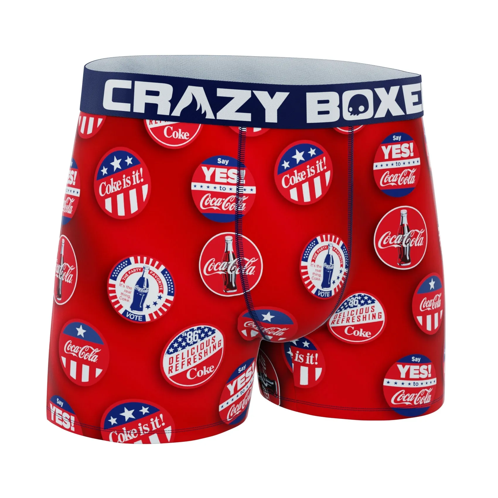 CRAZYBOXER Coca Cola Badges Men's Boxer Briefs (Creative Packaging)