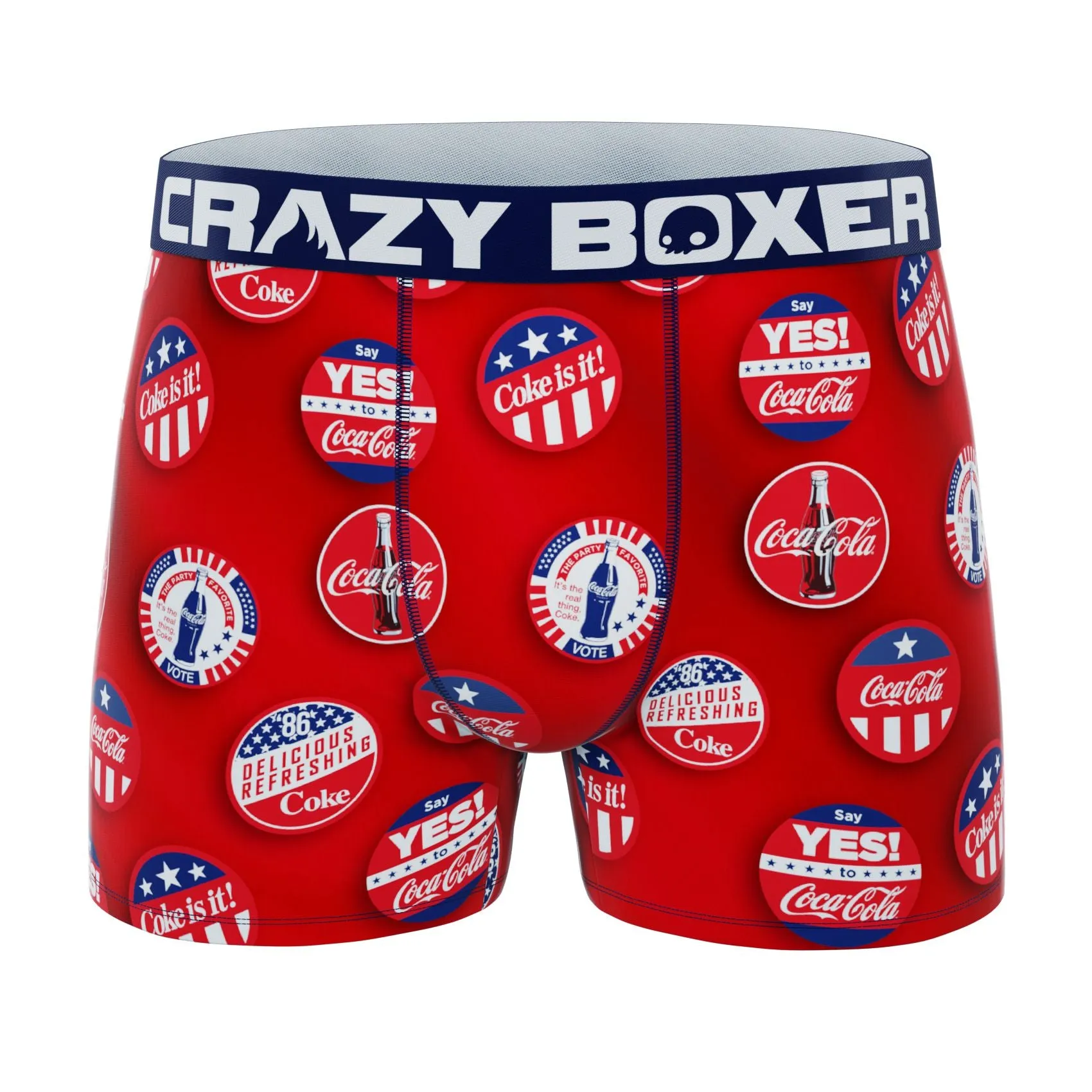 CRAZYBOXER Coca Cola Badges Men's Boxer Briefs (Creative Packaging)