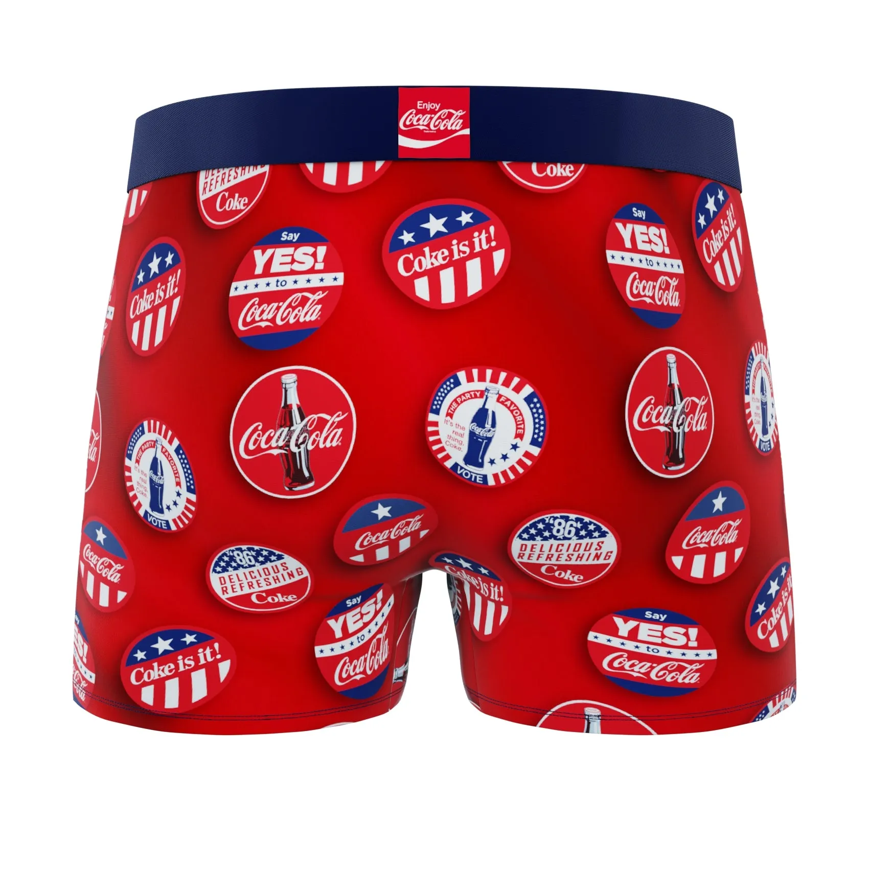 CRAZYBOXER Coca Cola Badges Men's Boxer Briefs (Creative Packaging)