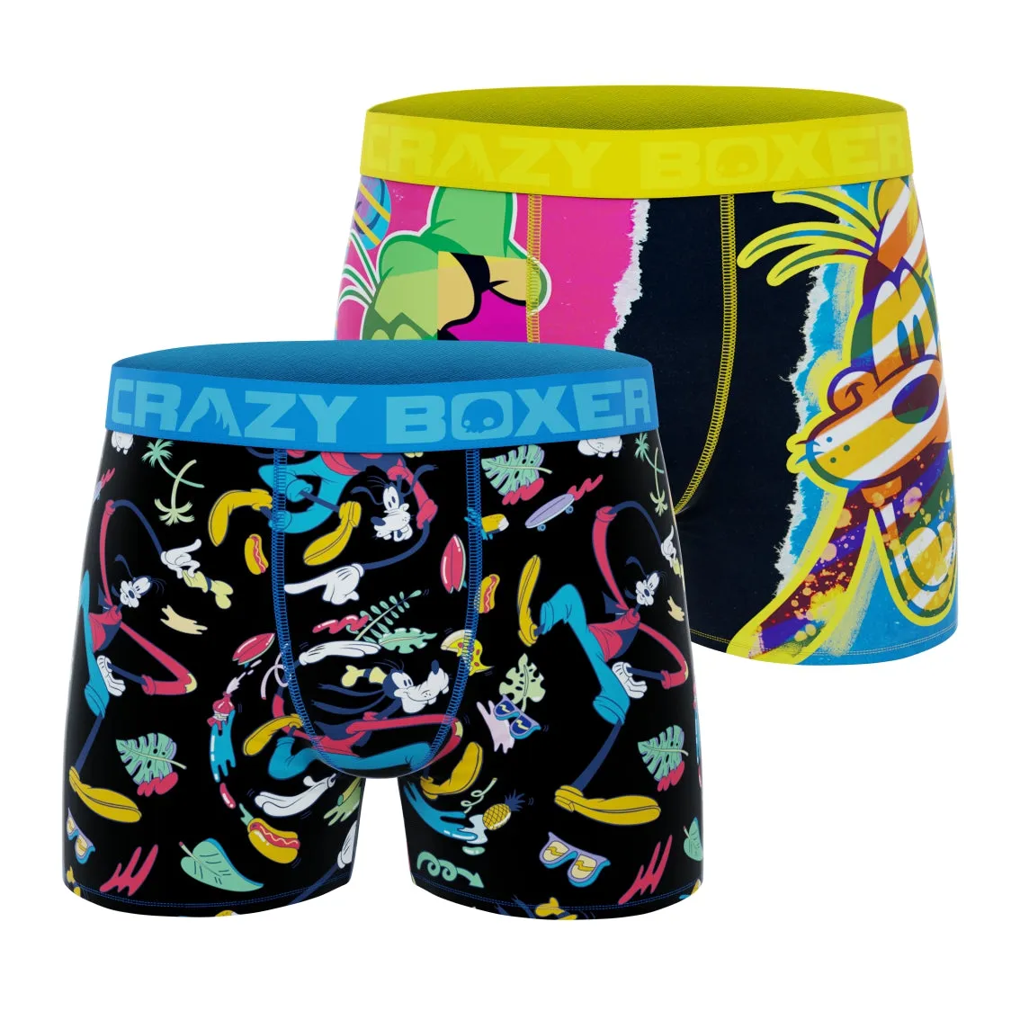 CRAZYBOXER Disney Goofy Pop Art Men's Boxer Briefs (2 pack)