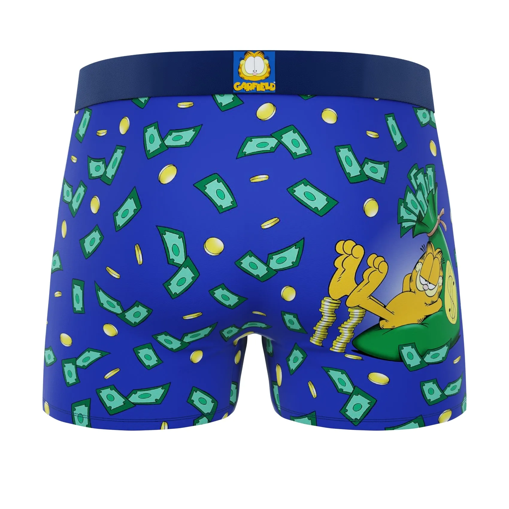 CRAZYBOXER Garfield Money Rain Men's Boxer Briefs (2 Pack)