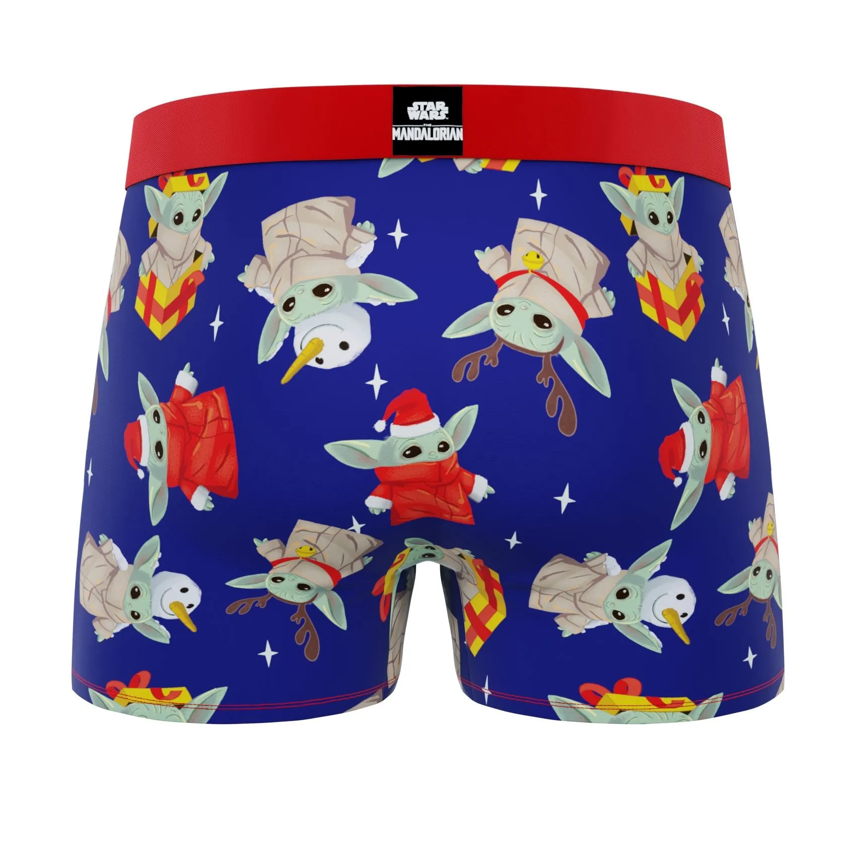 CRAZYBOXER Mandalorian Baby Yoda Holiday Men's Boxer Briefs