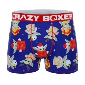 CRAZYBOXER Mandalorian Baby Yoda Holiday Men's Boxer Briefs