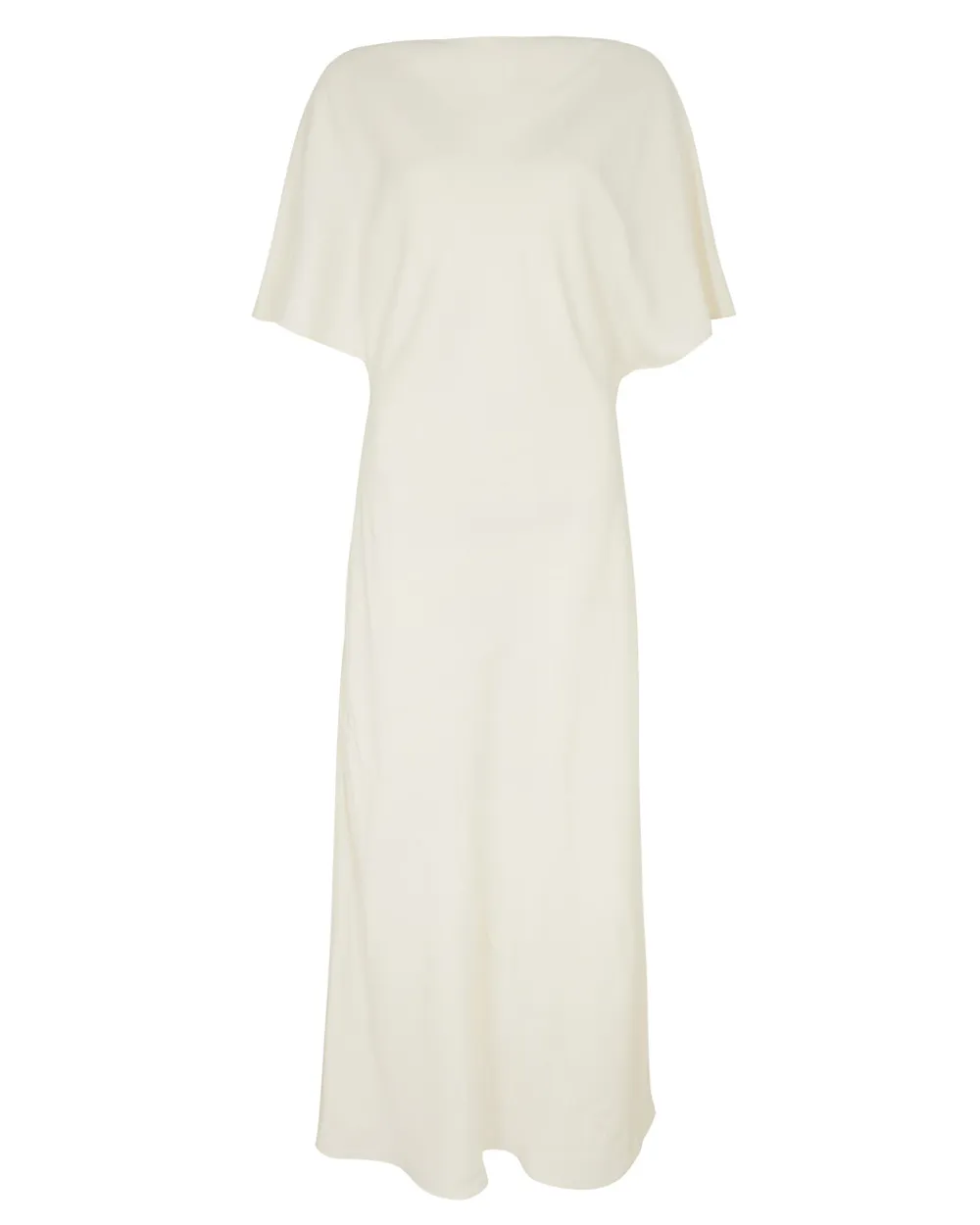 Cream Fluid Satin Dress