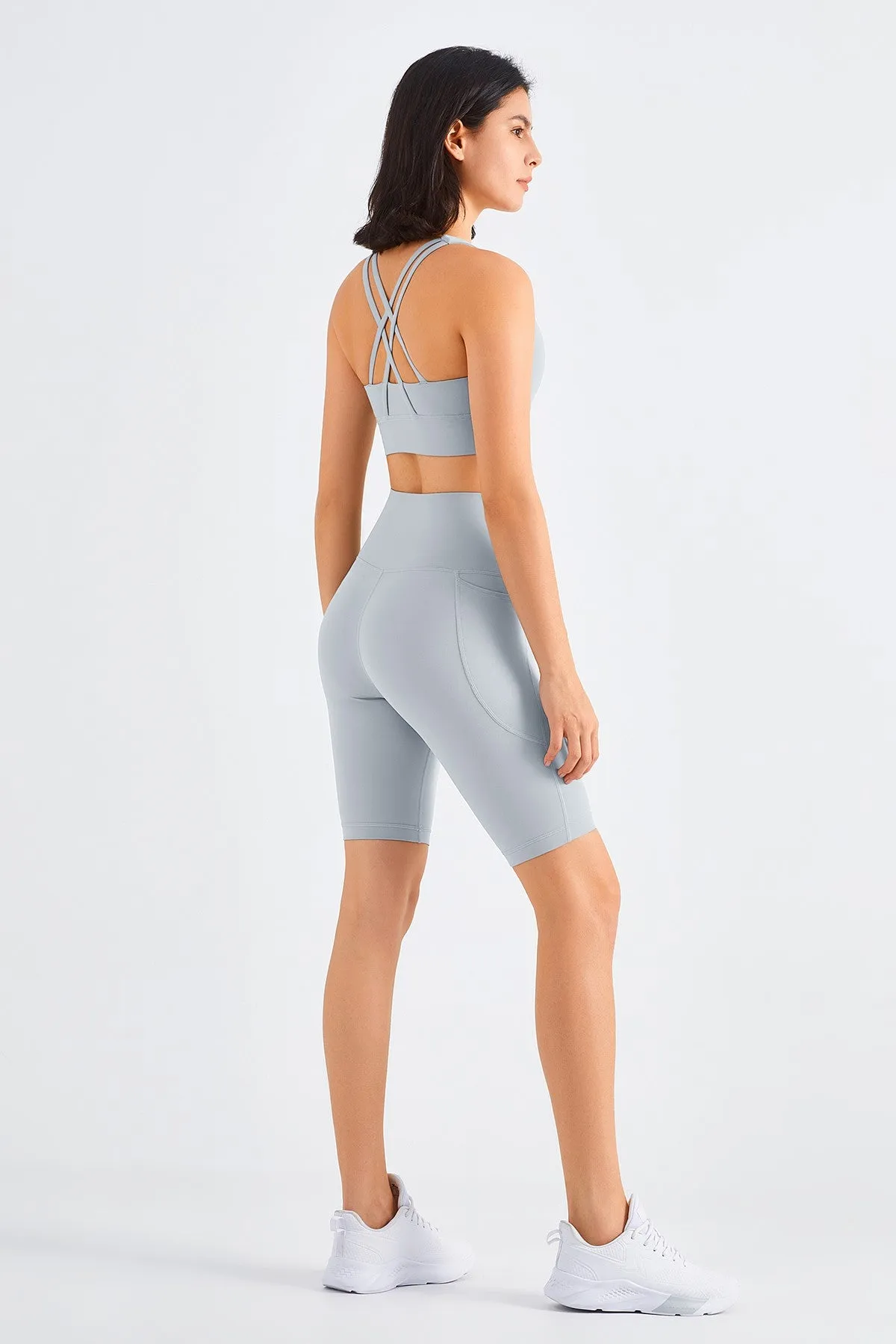 Crisscross Straps Sports Cami Bra