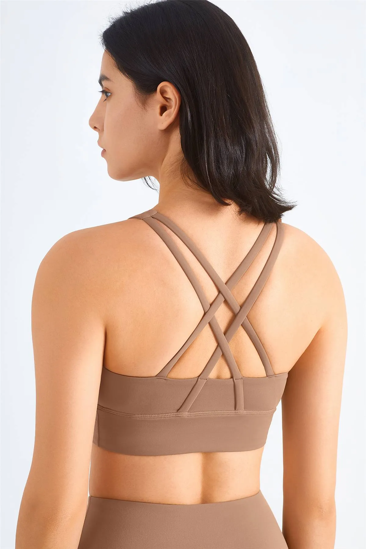 Crisscross Straps Sports Cami Bra