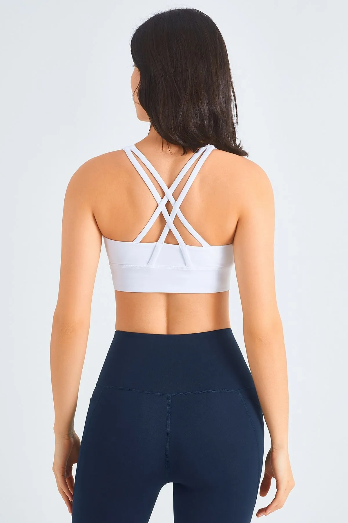 Crisscross Straps Sports Cami Bra