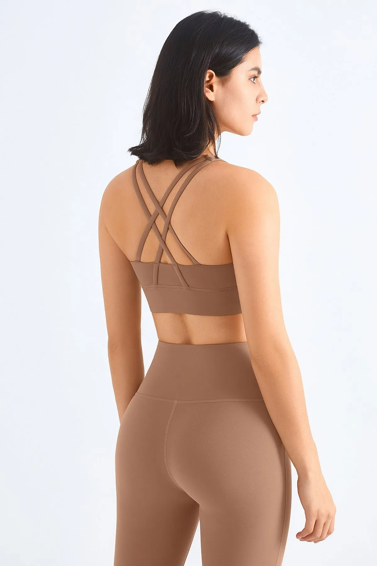 Crisscross Straps Sports Cami Bra