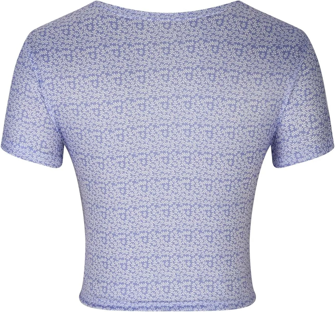 Crop Tops for Women Trendy Short Sleeve Wrap V Neck Floral Print Slim Fit Tees Sexy Casual Summer Going Out Y2k Shirt