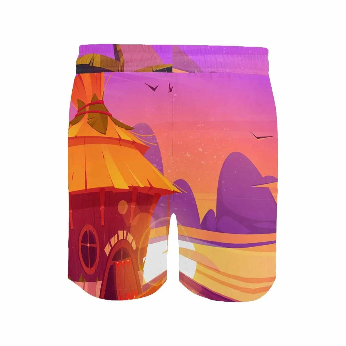 Custom Photo Swim Trunks Personalized Beautiful Sky Men's Quick Dry Swim Shorts with Couple Sweet Picture