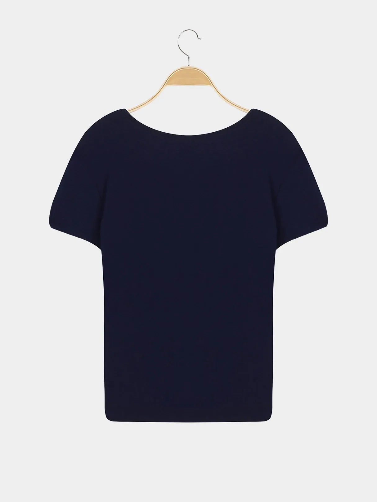 Custom Round Neck V-Neck Short Sleeve Blue T-Shirts