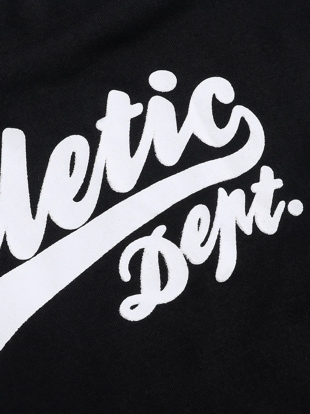 Custom V-Neck Letter Printed Short Sleeve Black T-Shirts