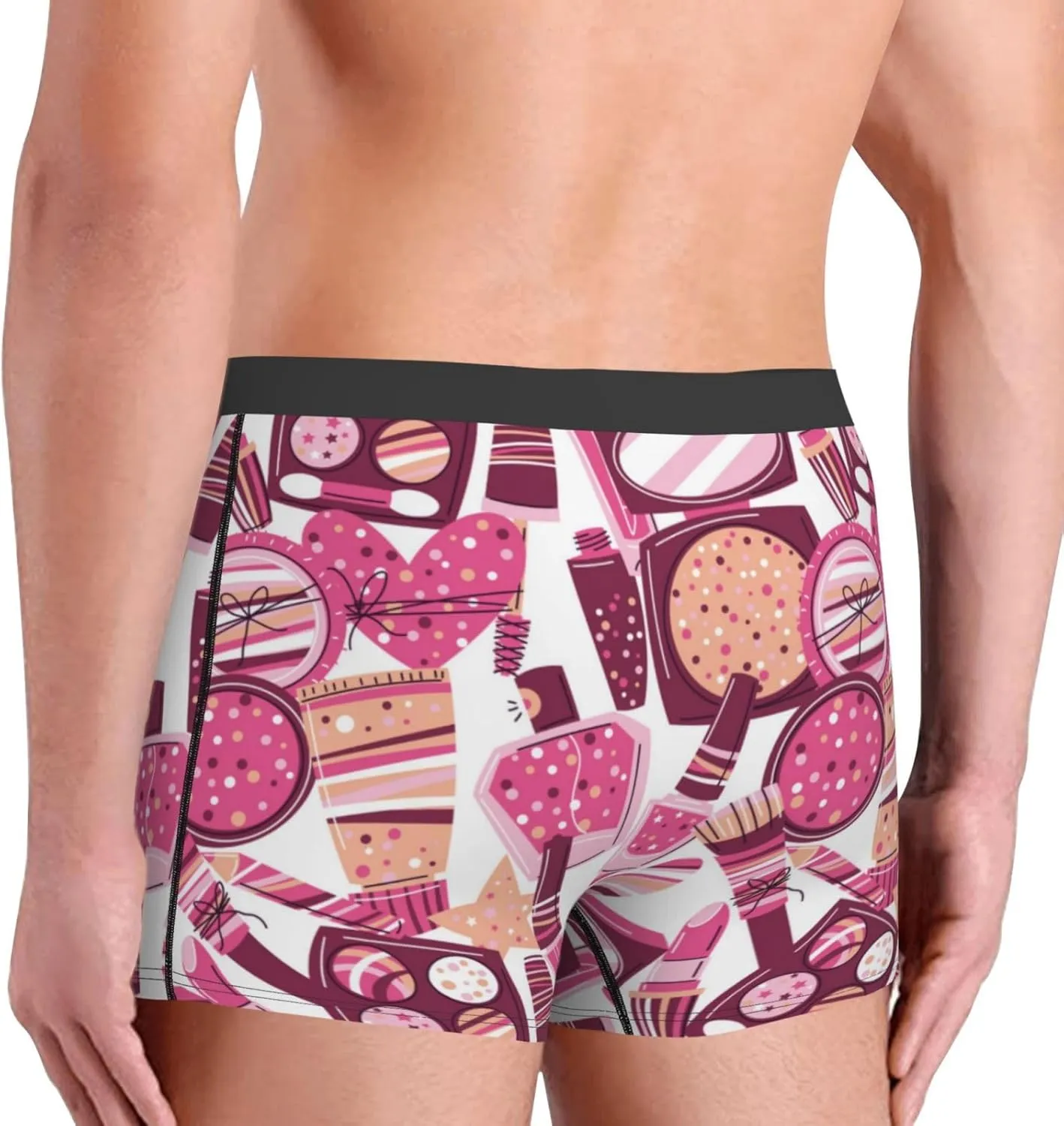 Cute Girl Print Boxer Briefs For Men Breathable Underwear-