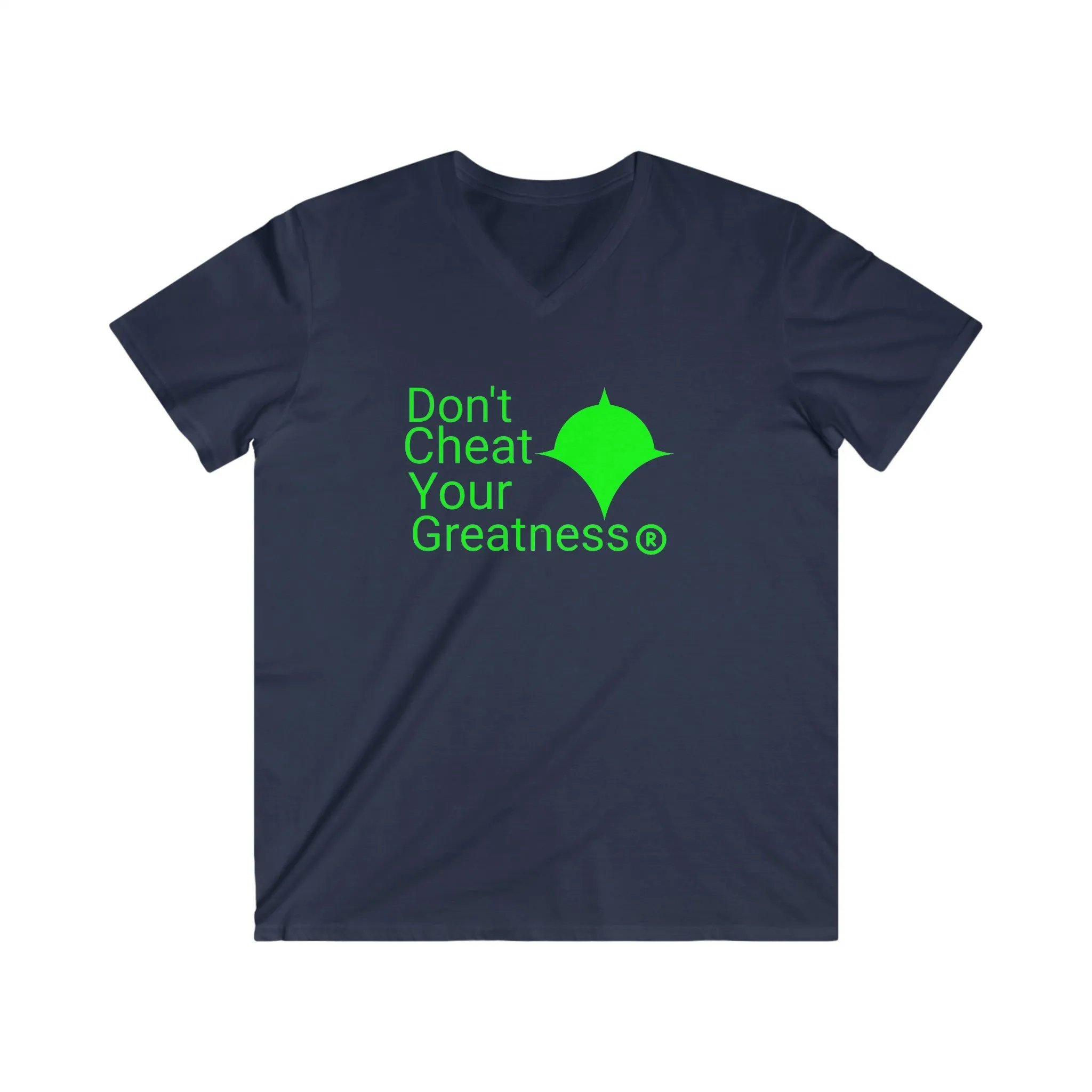 DCYG Green Logo Fitted V-Neck Short Sleeve Tee
